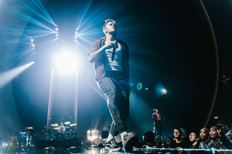 MANCHESTER, UK - MARCH 03: Dan Reynolds of Imagine Dragons performs at Manchester Arena in Manchester on March 03, 2018. (Photo: Priti Shikotra/Aesthetic Magazine)