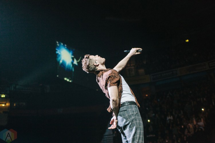 MANCHESTER, UK - MARCH 03: Dan Reynolds of Imagine Dragons performs at Manchester Arena in Manchester on March 03, 2018. (Photo: Priti Shikotra/Aesthetic Magazine)