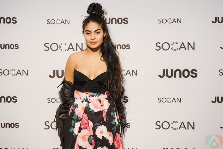 VANCOUVER, BC - MARCH 24: Jessie Reyez attends the Juno Gala Dinner at Vancouver Convention Centre East in Vancouver, BC on March 24, 2018. (Photo: Tim Nguyen/Aesthetic Magazine)