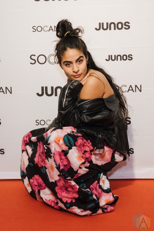 VANCOUVER, BC - MARCH 24: Jessie Reyez attends the Juno Gala Dinner at Vancouver Convention Centre East in Vancouver, BC on March 24, 2018. (Photo: Tim Nguyen/Aesthetic Magazine)