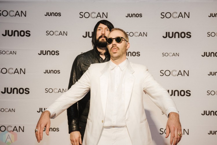 VANCOUVER, BC - MARCH 24: Death From Above 1979 attends the Juno Gala Dinner at Vancouver Convention Centre East in Vancouver, BC on March 24, 2018. (Photo: Tim Nguyen/Aesthetic Magazine)