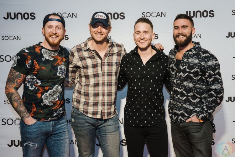 VANCOUVER, BC - MARCH 24: James Barker Band attends the Juno Gala Dinner at Vancouver Convention Centre East in Vancouver, BC on March 24, 2018. (Photo: Tim Nguyen/Aesthetic Magazine)