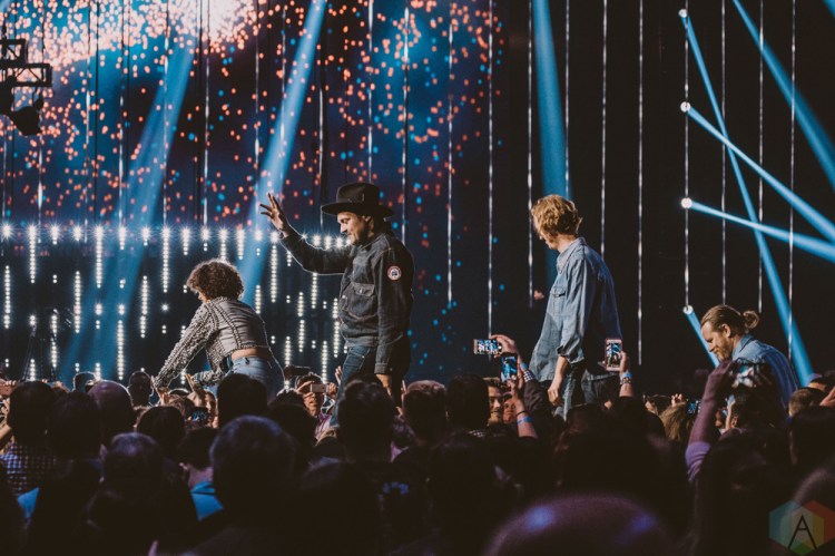 VANCOUVER, BC - MARCH 25: Arcade Fire attends the Juno Awards at Rogers Arena in Vancouver on March 25, 2018. (Photo: Tim Nugyen/Aesthetic Magazine)