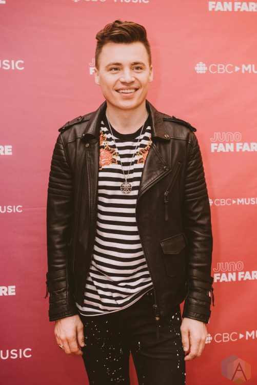 BURNABY, BC - MARCH 24: Shawn Hook attends JUNO Fan Fare in Burnaby, BC on March 24, 2018. (Photo: Tim Nguyen/Aesthetic Magazine)