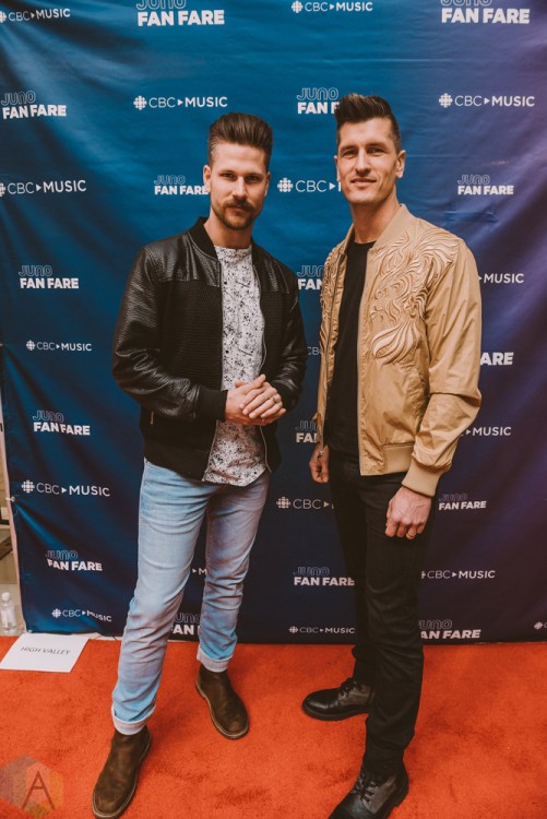 BURNABY, BC - MARCH 24: High Valley attends JUNO Fan Fare in Burnaby, BC on March 24, 2018. (Photo: Tim Nguyen/Aesthetic Magazine)