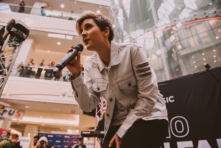 BURNABY, BC - MARCH 24: Ria Mae performs at JUNO Fan Fare in Burnaby, BC on March 24, 2018. (Photo: Tim Nguyen/Aesthetic Magazine)