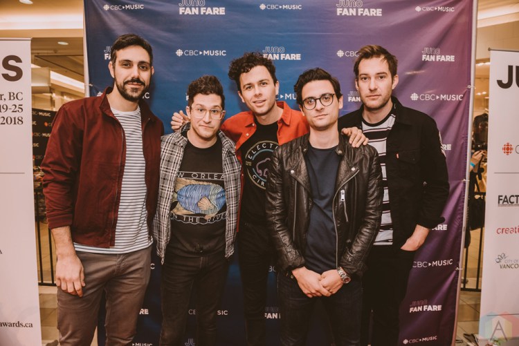 BURNABY, BC - MARCH 24: Arkells attend JUNO Fan Fare in Burnaby, BC on March 24, 2018. (Photo: Tim Nguyen/Aesthetic Magazine)