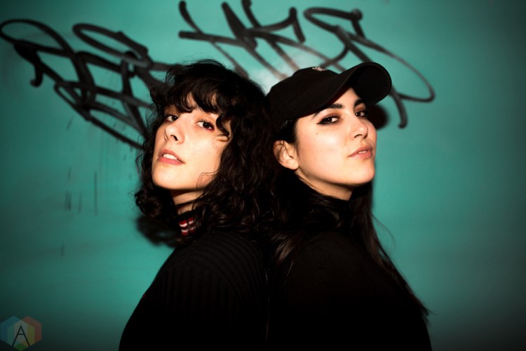 TORONTO, ON - FEBRUARY 28: Milk And Bone pose for a portrait backstage at The Mod Club in Toronto on February 28, 2018. (Photo: Joanna Glezakos/Aesthetic Magazine)