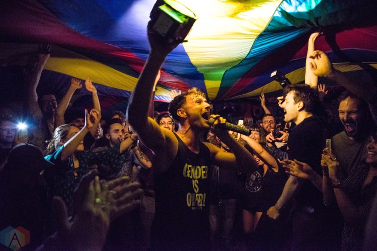 TORONTO, ON - MARCH 01: Rich Aucoin performs at Drake Hotel in Toronto on March 01, 2018. (Photo: Morgan Hotston/Aesthetic Magazine)