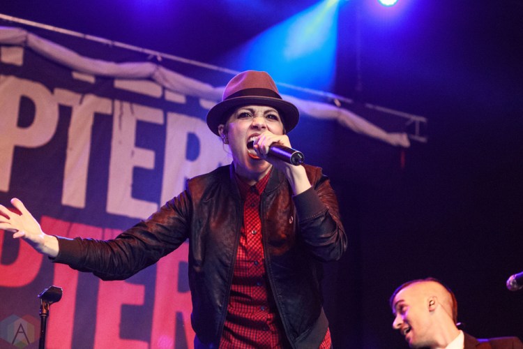 COSTA MESA, CA - MARCH 17: The Interrupters perform at Musink Festival at OC Fair & Event Center in Costa Mesa, California on March 17, 2018. (Photo: James Alvarez/Aesthetic Magazine)