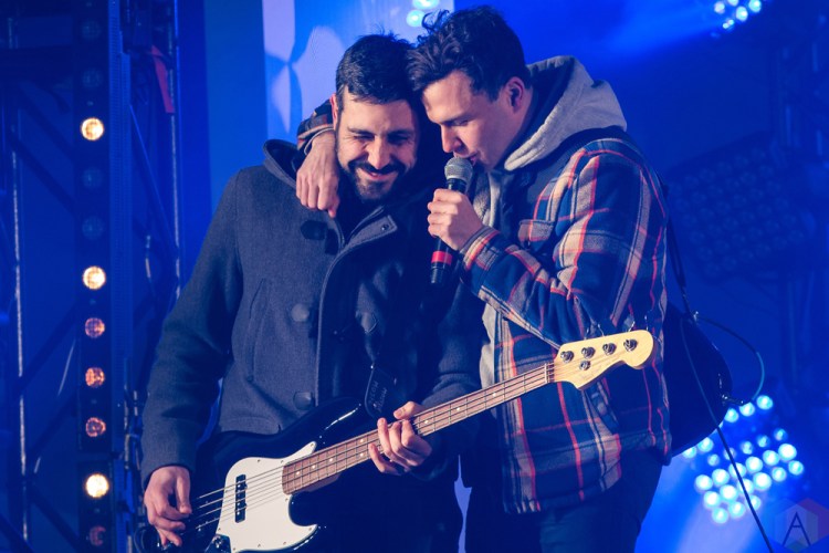 TORONTO, ON - APRIL 05 - Arkells performs at Yonge-Dundas Square in Toronto on April 05, 2018. (Photo: Brendan Albert/Aesthetic Magazine)