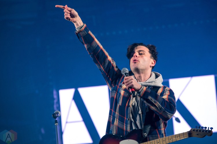 TORONTO, ON - APRIL 05 - Arkells performs at Yonge-Dundas Square in Toronto on April 05, 2018. (Photo: Brendan Albert/Aesthetic Magazine)