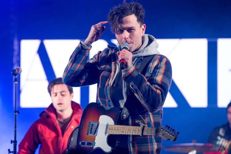 TORONTO, ON - APRIL 05 - Arkells performs at Yonge-Dundas Square in Toronto on April 05, 2018. (Photo: Brendan Albert/Aesthetic Magazine)