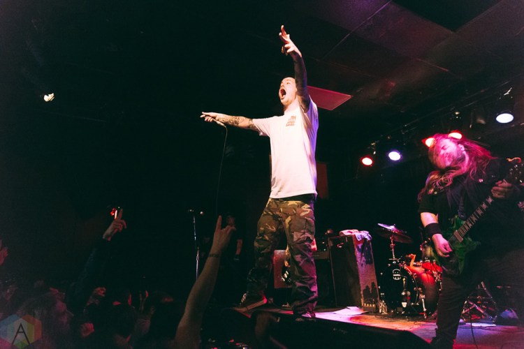 TORONTO, ON - APRIL 20: Cancer Bats perform at Lee's Palace in Toronto on April 20, 2018. (Photo: Josh Moody/Aesthetic Magazine)