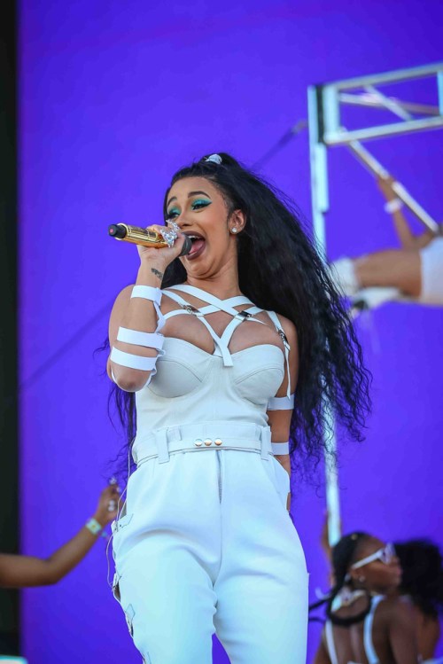 INDIO, CA - APRIL 22: Cardi B performs at Coachella at Empire Polo Club in Indio, California on April 22, 2018. (Photo: Mark Ostrom)