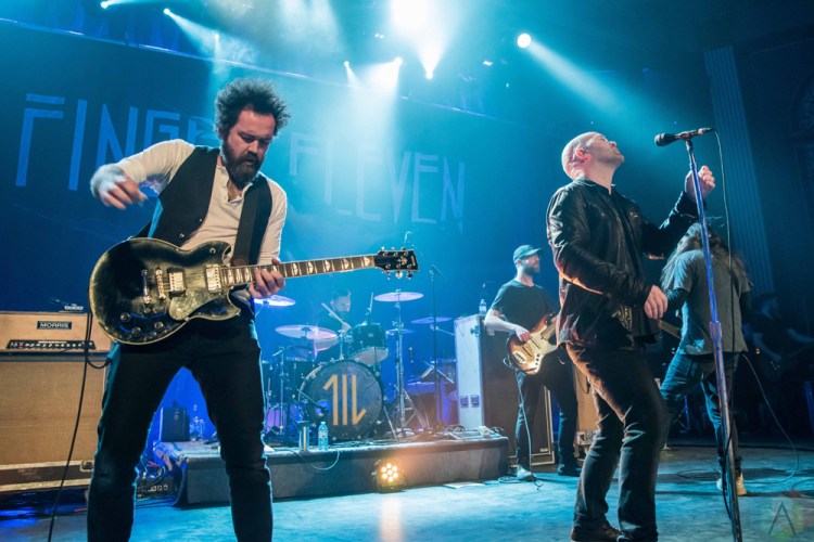 CALGARY, AB - APRIL 27: Finger Eleven performs at Palace Theatre in Calgary on April 27, 2018. (Photo: Adriana Malinowska/Aesthetic Magazine)