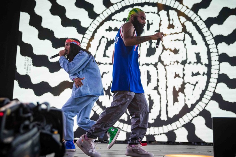 INDIO, CA - APRIL 21: Flatbush Zombies performs at Coachella at Empire Polo Club in Indio, California on April 21, 2018. (Photo: Mark Ostrom)