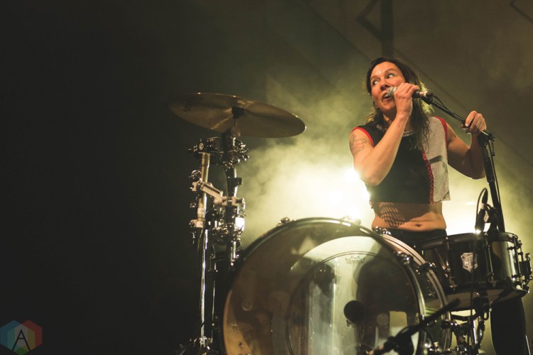 CHICAGO, IL - APRIL 17: Matt And Kim performs at Riviera Theatre in Chicago on April 17, 2018. (Photo: Katie Kuropas/Aesthetic Magazine)