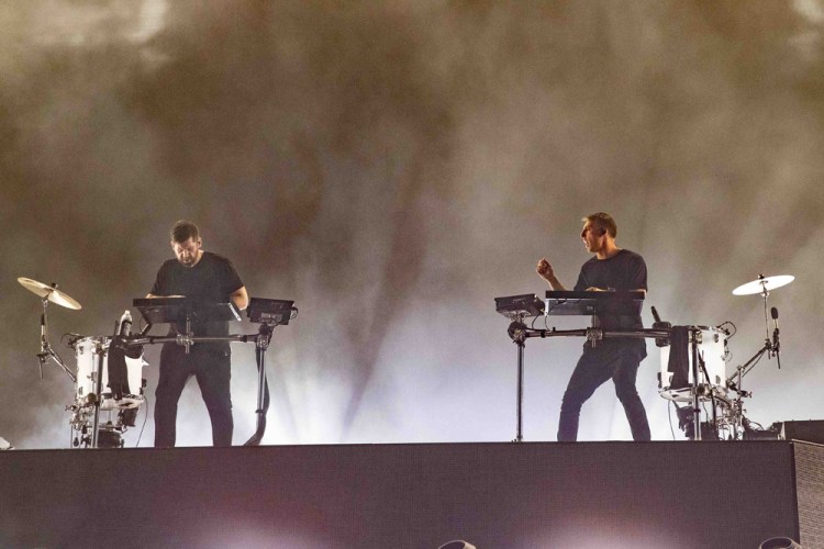 INDIO, CA - APRIL 22: Odesza performs at Coachella at Empire Polo Club in Indio, California on April 22, 2018. (Photo: Mark Ostrom)