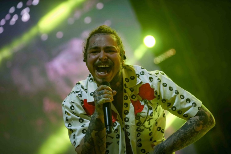 INDIO, CA - APRIL 21: Post Malone performs at Coachella at Empire Polo Club in Indio, California on April 21, 2018. (Photo: Mark Ostrom)