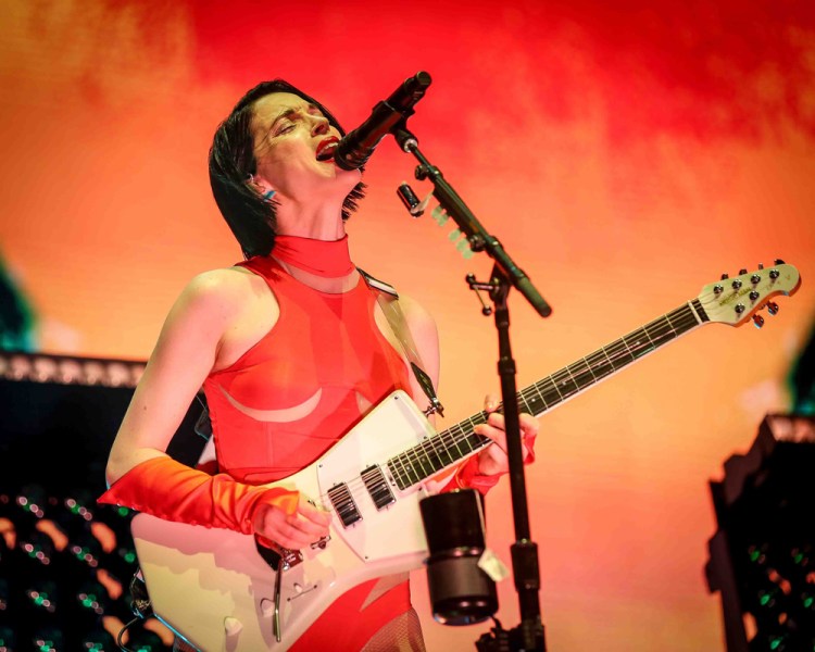 INDIO, CA - APRIL 20: St. Vincent performs at Coachella at Empire Polo Club in Indio, California on April 20, 2018. (Photo: Mark Ostrom)