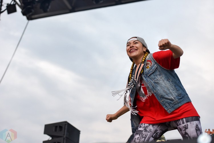 TORONTO, ON - MAY 26: A Tribe Called Red performs at CBC Music Festival at Echo Beach in Toronto on May 26, 2018. (Photo: Jaime Espinoza/Aesthetic Magazine)
