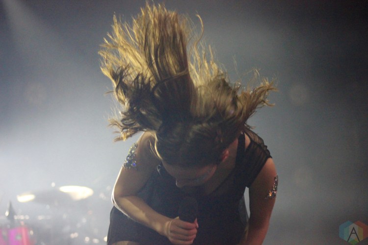 TORONTO, ON - JUNE 16: Lauren Mayberry of CHVRCHES performs at NXNE 2018 at Yonge-Dundas Square in Toronto on June 16, 2018. (Photo: Curtis Sindrey/Aesthetic Magazine)