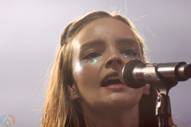 TORONTO, ON - JUNE 16: Lauren Mayberry of CHVRCHES performs at NXNE 2018 at Yonge-Dundas Square in Toronto on June 16, 2018. (Photo: Curtis Sindrey/Aesthetic Magazine)