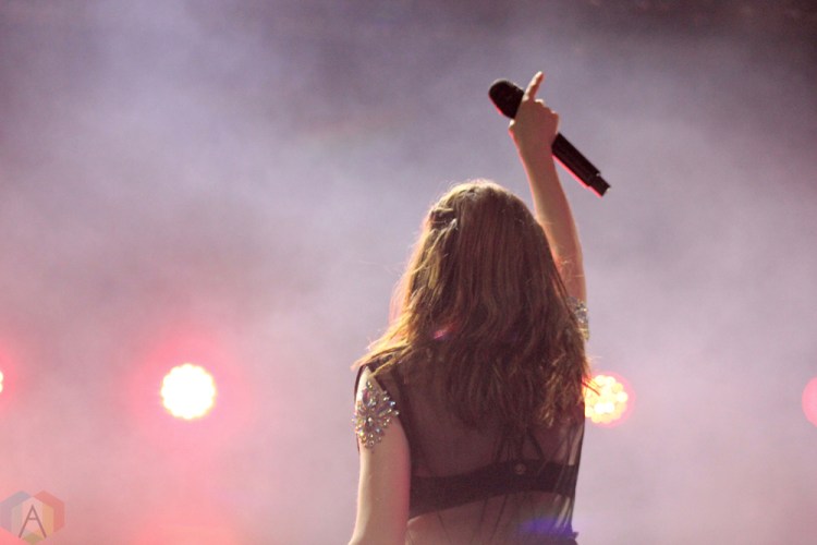 TORONTO, ON - JUNE 16: Lauren Mayberry of CHVRCHES performs at NXNE 2018 at Yonge-Dundas Square in Toronto on June 16, 2018. (Photo: Curtis Sindrey/Aesthetic Magazine)