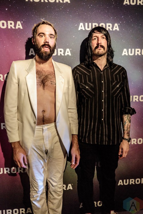 TORONTO, ON - MAY 31: Death From Above poses for a portrait at Phoenix Concert Theatre in Toronto on May 31, 2018. (Photo: David McDonald/Aesthetic Magazine)