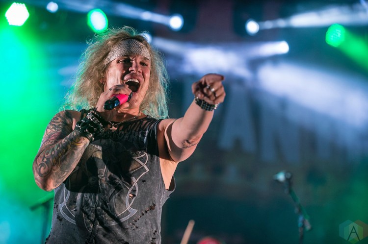 MONTEBELLO, QC - JUNE 16: Steel Panther performs at Montebello Rockfest in Montebello, Quebec on June 16, 2018. (Photo: Greg Matthews/Aesthetic Magazine)