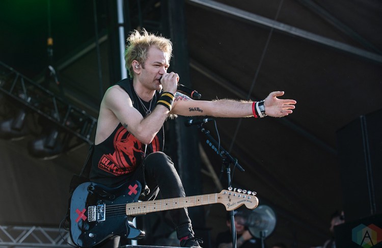 MONTEBELLO, QC - JUNE 15: Sum 41 performs at Montebello Rockfest in Montebello, Quebec on June 15, 2018. (Photo: Greg Matthews/Aesthetic Magazine)