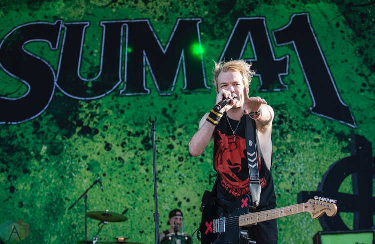 MONTEBELLO, QC - JUNE 15: Sum 41 performs at Montebello Rockfest in Montebello, Quebec on June 15, 2018. (Photo: Greg Matthews/Aesthetic Magazine)