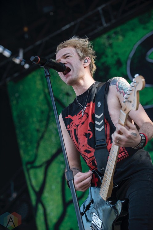 MONTEBELLO, QC - JUNE 15: Sum 41 performs at Montebello Rockfest in Montebello, Quebec on June 15, 2018. (Photo: Greg Matthews/Aesthetic Magazine)