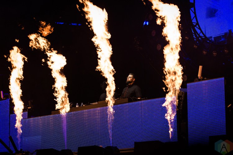 TORONTO, ON - JUNE 23: Tchami x Malaa performs at Dreams Festival at Echo Beach in Toronto on June 23, 2018. (Photo: Brendan Albert/Aesthetic Magazine)