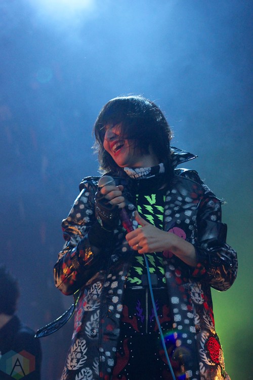 TORONTO, ON - JUNE 03: Yeah Yeah Yeahs perform at Field Trip Music Festival in Toronto on June 03, 2018. (Photo: Curtis Sindrey/Aesthetic Magazine)