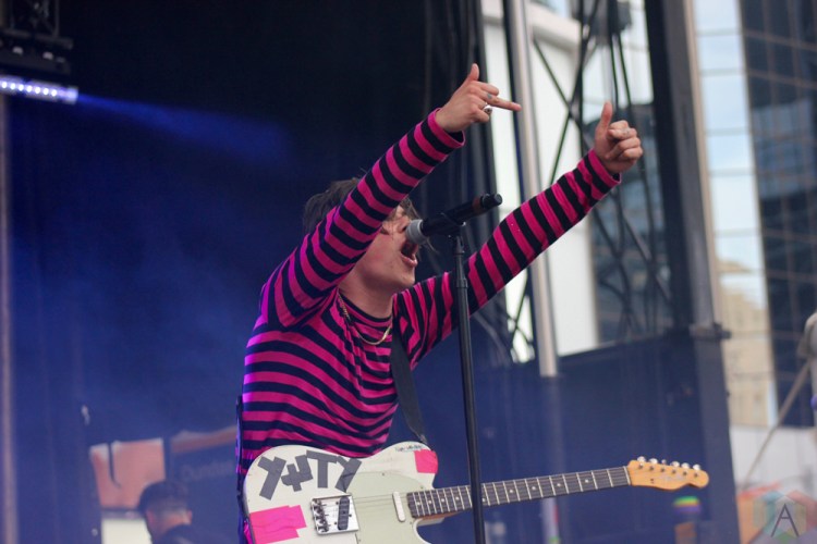 TORONTO, ON - JUNE 16: Yungblud performs at NXNE 2018 at Yonge-Dundas Square in Toronto on June 16, 2018. (Photo: Curtis Sindrey/Aesthetic Magazine)