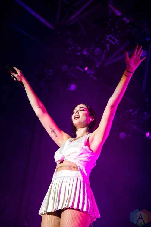 TORONTO, ON - JULY 30: Dua Lipa performs at Echo Beach in Toronto on July 30, 2018. (Photo: Morgan Hotston/Aesthetic Magazine)