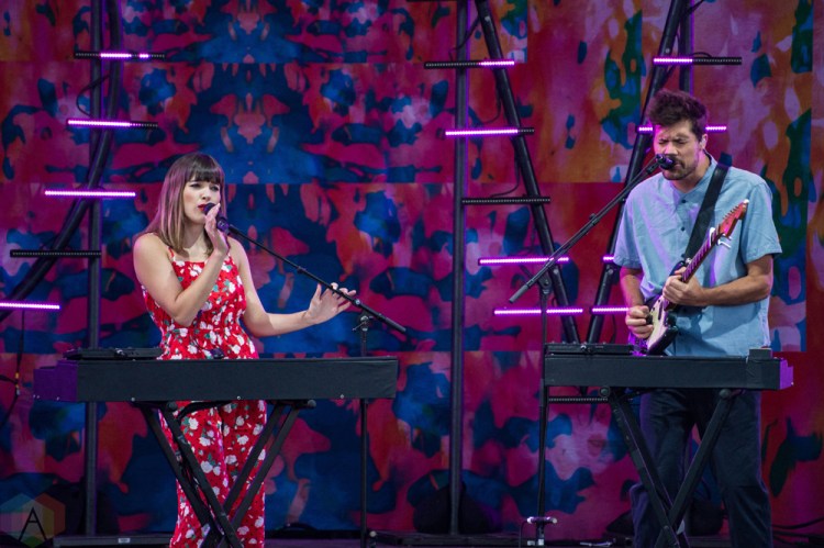 TORONTO, ON - JULY 07: Oh Wonder performs at Budweiser Stage in Toronto on July 07, 2018. (Photo: Lisa Mark/Aesthetic Magazine)