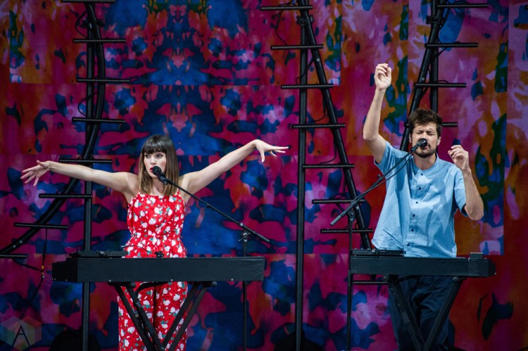 TORONTO, ON - JULY 07: Oh Wonder performs at Budweiser Stage in Toronto on July 07, 2018. (Photo: Lisa Mark/Aesthetic Magazine)