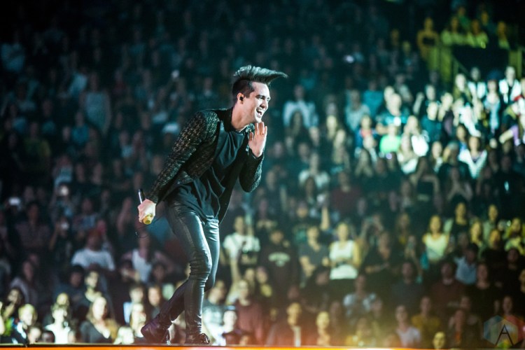TORONTO, ON - JULY 22: Brendon Urie of Panic at the Disco performs at Scotiabank Arena in Toronto on July 22, 2018. (Photo: Katrina Lat/Aesthetic Magazine)