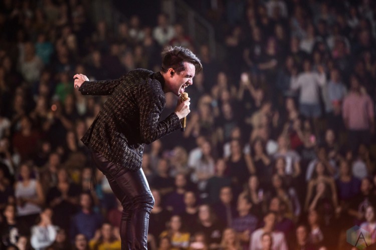 TORONTO, ON - JULY 22: Brendon Urie of Panic at the Disco performs at Scotiabank Arena in Toronto on July 22, 2018. (Photo: Katrina Lat/Aesthetic Magazine)