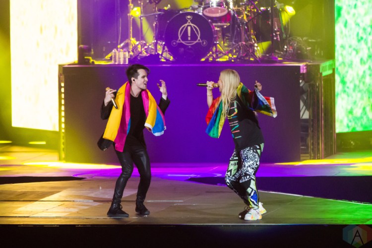 TORONTO, ON - JULY 22: Brendon Urie of Panic at the Disco performs at Scotiabank Arena in Toronto on July 22, 2018. (Photo: Katrina Lat/Aesthetic Magazine)
