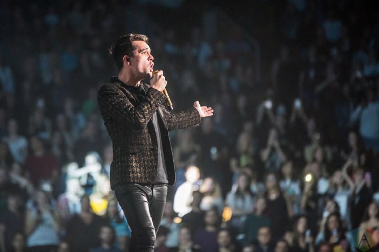 TORONTO, ON - JULY 22: Brendon Urie of Panic at the Disco performs at Scotiabank Arena in Toronto on July 22, 2018. (Photo: Katrina Lat/Aesthetic Magazine)