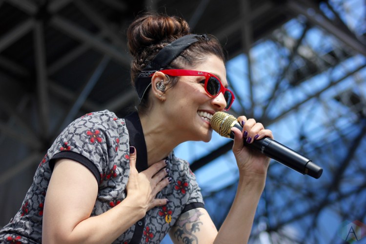 TORONTO, ON - JULY 17: The Interrupters perform at Warped Tour at Echo Beach in Toronto on July 17, 2018. (Photo: Curtis Sindrey/Aesthetic Magazine)
