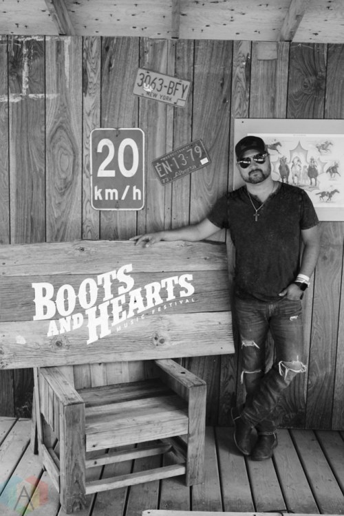 ORO-MEDONTE, ON - AUGUST 11: Aaron Goodvin poses for a portrait at Boots And Hearts Music Festival at Burl's Creek in Oro-Medonte, ON on August 11, 2018. (Photo: Curtis Sindrey/Aesthetic Magazine)