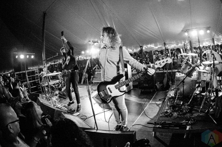 ELORA, ON - AUGUST 18: Born Ruffians performs at Riverfest Elora in Elora, Ontario on August 18, 2018. (Photo: Morgan Harris/Aesthetic Magazine)