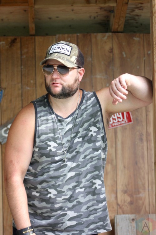 ORO-MEDONTE, ON - AUGUST 11: Chris Buck of Chris Buck Band poses for a portrait at Boots And Hearts Music Festival at Burl's Creek in Oro-Medonte, ON on August 11, 2018. (Photo: Curtis Sindrey/Aesthetic Magazine)