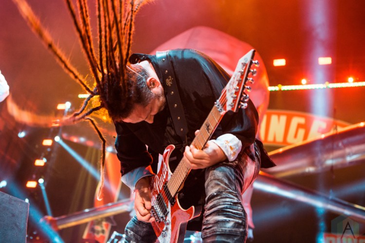 TORONTO, ON - AUGUST 20: Five Finger Death Punch performs at Budweiser Stage in Toronto on August 20, 2018. (Photo: Katrina Lat/Aesthetic Magazine)