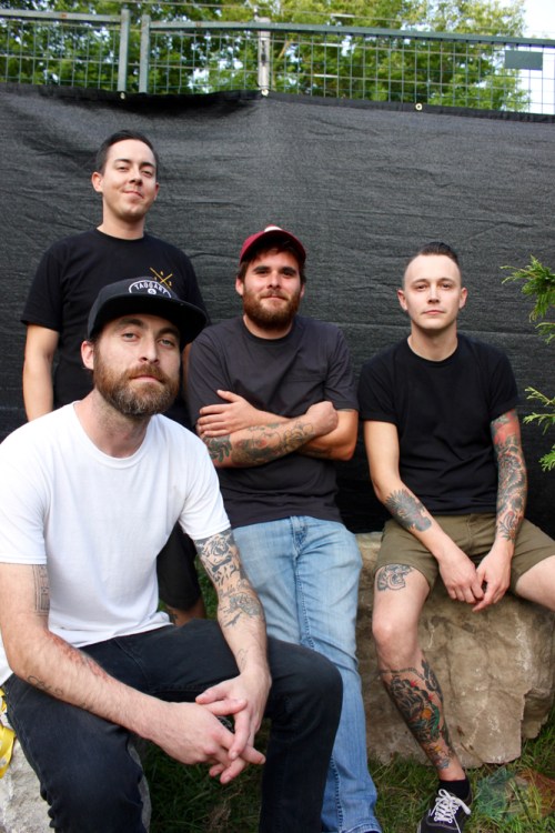 ELORA, ON - AUGUST 19: The Flatliners pose for a portrait at Riverfest Elora in Elora, Ontario on August 19, 2018. (Photo: Curtis Sindrey/Aesthetic Magazine)